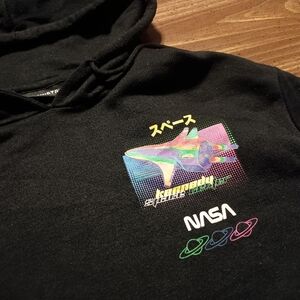 NASA HOODIE NEON - Medium // Trippy Chemistry Hooded Sweatshirt Sweater Space